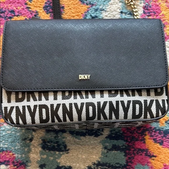 DKNY Black and White Crossbody Bag - Picture 3 of 7